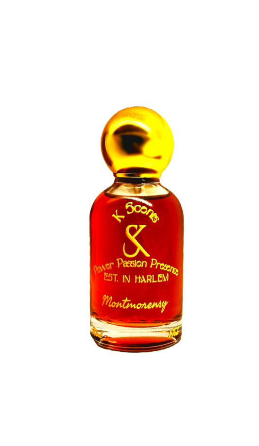 Koromas Aromas Montmorensy fragrance bottle, a unique luxury scent celebrating Harlem’s heritage